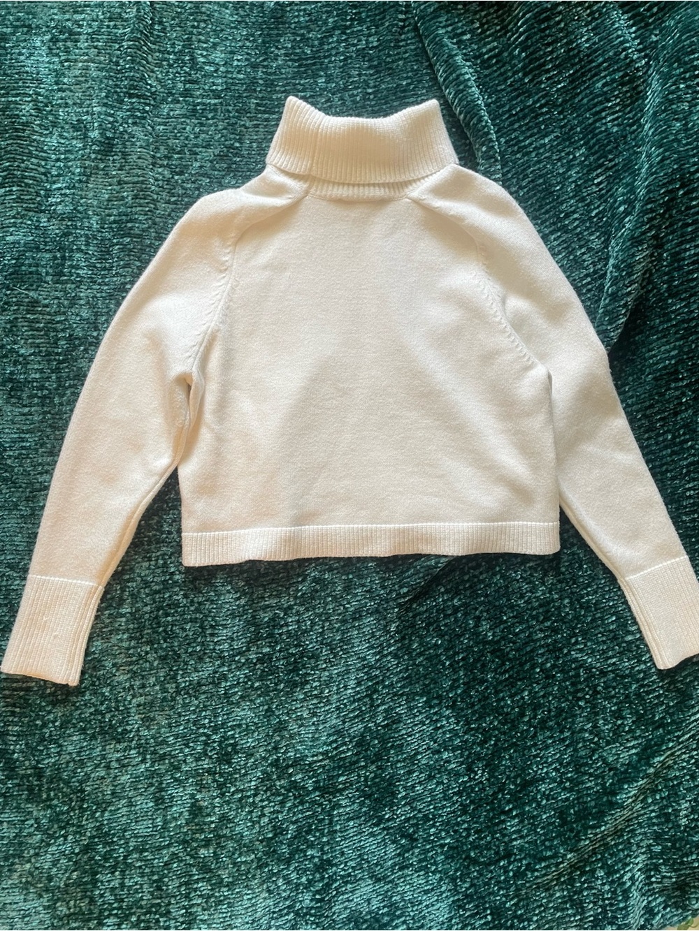 Truth by Republic White Turtleneck Sweater Sz S Cropped Roll Neck
